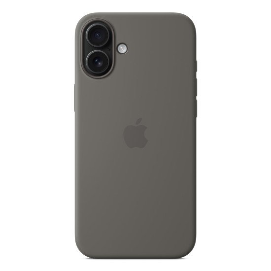 Apple Coque en silicone avec MagSafe pour iPhone 16 Plus - Gris minéral