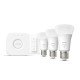 Philips Hue White Kit de démarrage : 3 ampoules connectées E27 (1100) + variateur