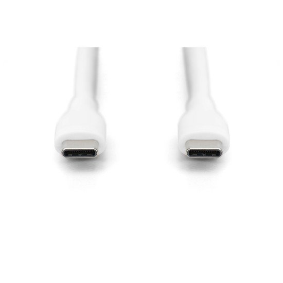 Digitus Câble de connexion USB-C en silicone, 1m, blanc