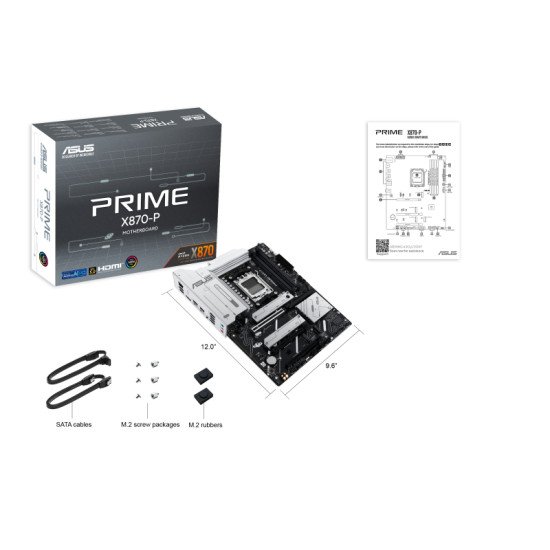 ASUS PRIME X870-P AMD X870 Emplacement AM5 ATX