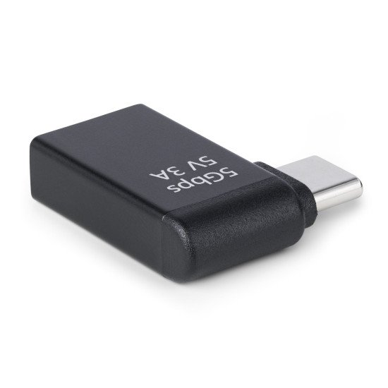 StarTech.com Adaptateur USB-C vers USB-A, Coudé à Droite, USB 5Gbps, 3A, Convertisseur USB-C Mâle vers USB-A Femelle, Boîtier Métallique Durable - Compatible Thunderbolt