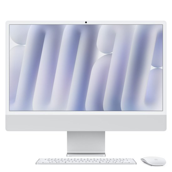 Apple iMac Apple M M4 59,7 cm (23.5") 4480 x 2520 pixels PC All-in-One 16 Go 256 Go SSD macOS Sequoia Wi-Fi 6E (802.11ax) Argent