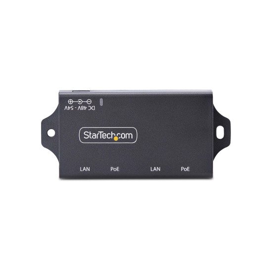 StarTech.com Injecteur PoE+ 2 Ports Gigabit Midspan, 10/100/1000Mbps, PoE+ (802.3af/802.3at), 30W, Ethernet 1Gbps, Montage Mural, Alimentation par Ethernet en Ligne Non Gérée