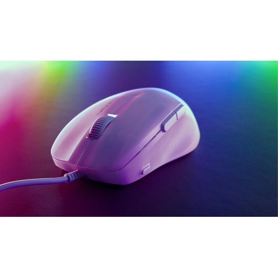 Turtle Beach Pure SEL - Souris gaming ergonomique ultralégère RGB, capteur optique DPI 8K, touches mécaniques, système de prétension, patins en PTFE pur, éclairage RGB Blanc