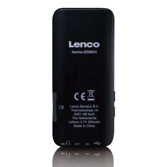 Lenco Xemio-659GY Lecteur MP3 4 Go Noir, Gris