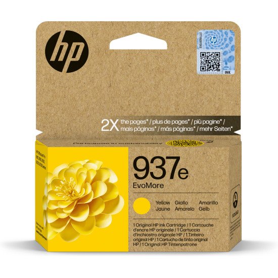 HP 937e Cartouche d'encre authentique Jaune EvoMore