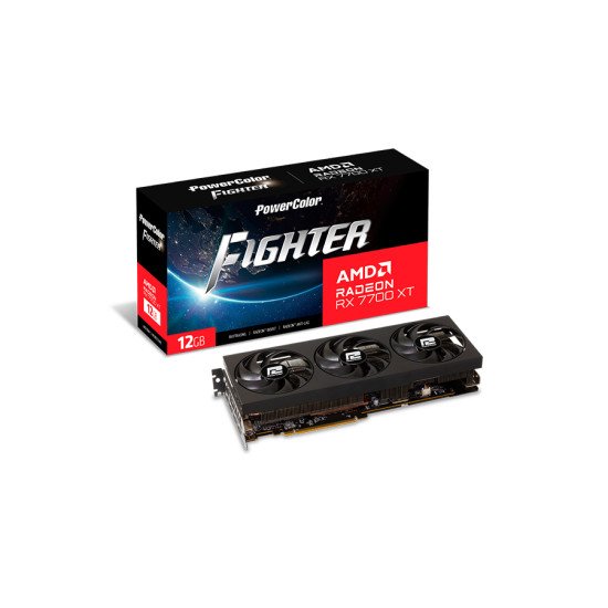 PowerColor RX 7700 XT 12G-F/OC AMD Radeon RX 7700 XT 12 Go GDDR6