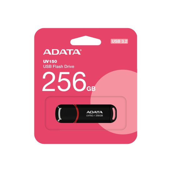 ADATA UV150 lecteur USB flash 256 Go USB Type-A 3.2 Gen 1 (3.1 Gen 1) Noir