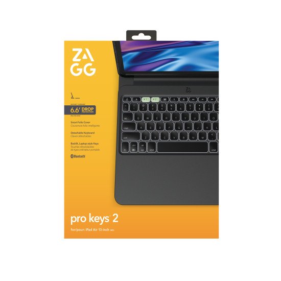 ZAGG Pro Keys 2 AZERTY Belge Bluetooth Noir