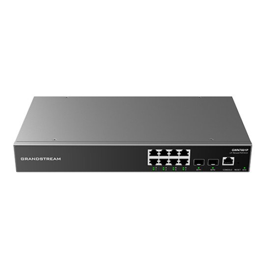 Grandstream Networks GWN7801P commutateur réseau Géré L2+ Gigabit Ethernet (10/100/1000) Noir