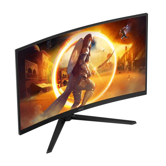 AOC G4 CQ32G4VE écran PC 81,3 cm (32") 2560 x 1440 pixels Quad HD LCD Noir, Gris