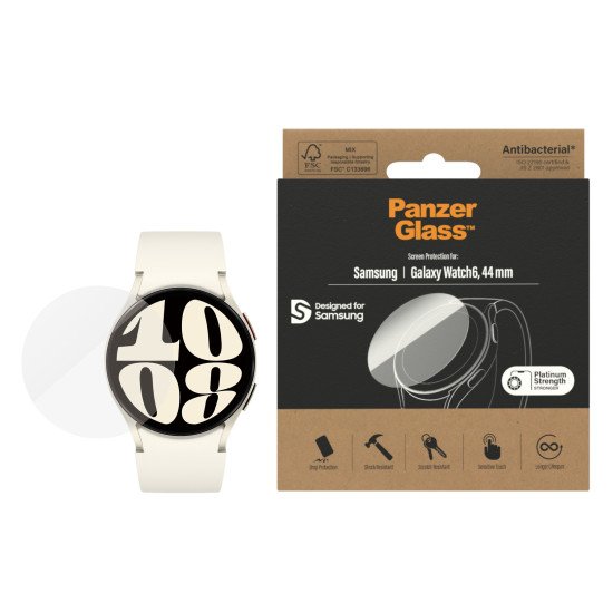 PanzerGlass Samsung Galaxy Watch 6 Classic 47mm Transparent Verre trempé, Polyéthylène téréphthalate (PET)