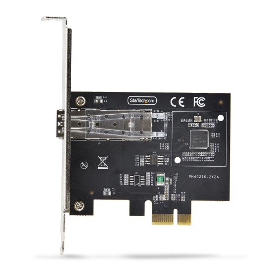 StarTech.com Carte Réseau GbE SFP à 1 Port, PCIe 2.1 x1, Intel I210-IS, Carte Contrôleur 1GbE, 1000BASE Cuivre/Fibre Optique, Carte Réseau Gigabit Ethernet NIC, Backplanes de Serveur/PC - Compatible Windows/Linux