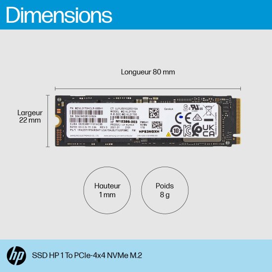 HP 1TB PCIe4x4 NVMe M.2 SSD