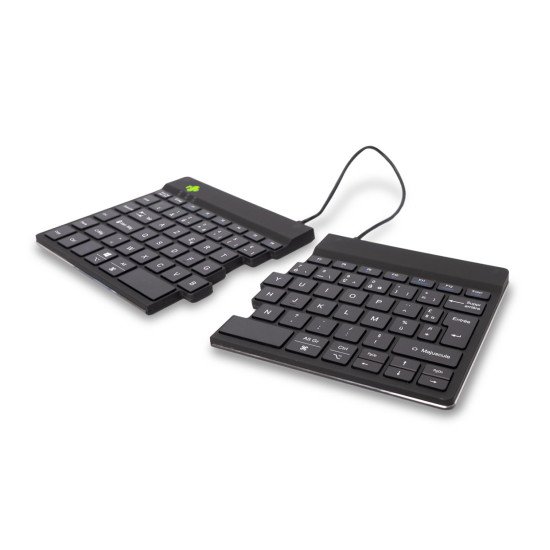 R-Go Tools Clavier ergonomique R-Go Split Break avec logiciel de pause, clavier ergonomique divisé, AZERTY (FR), bluetooth, noir