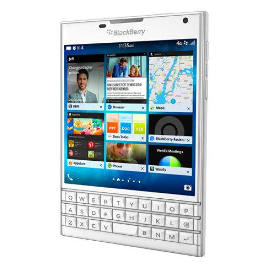 BlackBerry Passport 11,4 cm (4.5") SIM unique BlackBerry OS 10 4G Micro-USB 3 Go 32 Go 3450 mAh Blanc