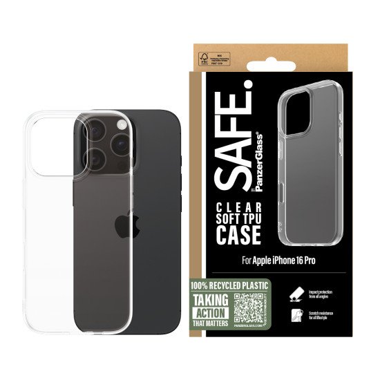 PanzerGlass SAFE by PG TPU Case 2024 6.3Inch Pro TP coque de protection pour téléphones portables Housse Transparent