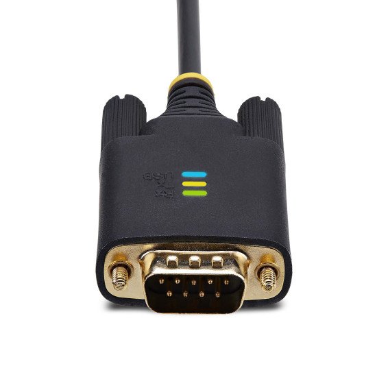 StarTech.com Câble Série Null Modem vers USB de 2m, Rétention COM, FTDI, USB-A vers DB9 RS232, Câble Adaptateur USB DB9, Vis/Écrous DB9 Interchangeables, Windows/macOS/Linux