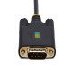 StarTech.com Câble Série Null Modem vers USB de 2m, Rétention COM, FTDI, USB-A vers DB9 RS232, Câble Adaptateur USB DB9, Vis/Écrous DB9 Interchangeables, Windows/macOS/Linux