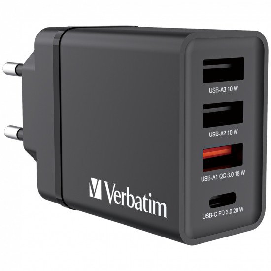 Verbatim 49700 chargeur d'appareils mobiles Universel Noir Secteur Charge rapide Intérieure