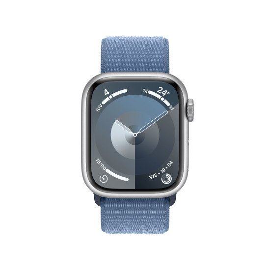 Apple Watch Series 9 41 mm Numérique 352 x 430 pixels Écran tactile Argent Wifi GPS (satellite)