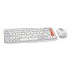 Logitech POP Icon Combo clavier Souris incluse Universel Bluetooth AZERTY Français Orange, Blanc