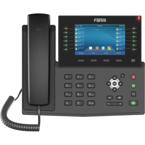 Fanvil X7C V2 téléphone fixe Noir 20 lignes LCD Wifi