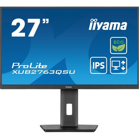 iiyama ProLite XUB2763QSU-B1 écran PC 68,6 cm (27") 2560 x 1440 pixels Full HD LED Noir