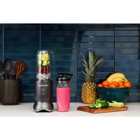 NutriBullet NB1206DGCC blender 900 L Mélangeur de table 1200 W Noir, Transparent