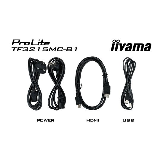 iiyama ProLite TF3215MC-B2 écran PC 80 cm (31.5") 1920 x 1080 pixels Full HD LED Écran tactile Kiosque Noir