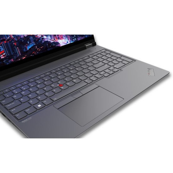 Lenovo ThinkPad P16 Intel® Core™ i7 i7-13700HX Station de travail mobile 40,6 cm (16") WUXGA 16 Go DDR5-SDRAM 512 Go SSD NVIDIA RTX 1000 Ada Wi-Fi 6E (802.11ax) Windows 11 Pro Gris, Noir