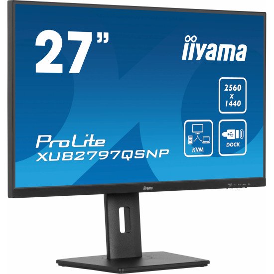 iiyama ProLite XUB2797QSNP-B1 écran PC 68,6 cm (27") 2560 x 1440 pixels Wide Quad HD LED Noir