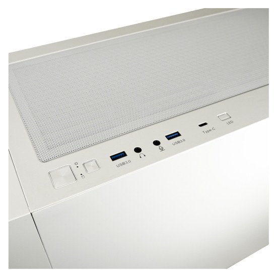 LC-Power LC-810W-ON unité centrale Midi Tower Blanc