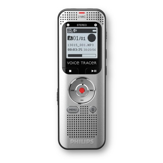 Philips Voice Tracer DVT2015 dictaphone Mémoire interne + carte mémoire Argent