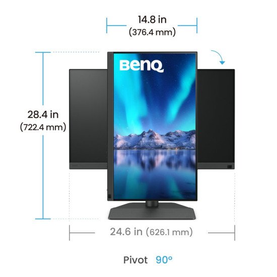 BenQ SW242Q écran PC 61,2 cm (24.1") 2560 x 1600 pixels WQXGA LED Noir