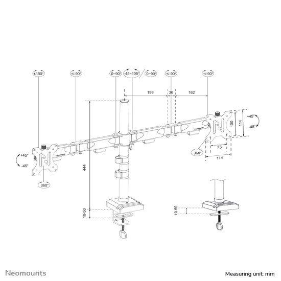 Neomounts support moniteur de bureau