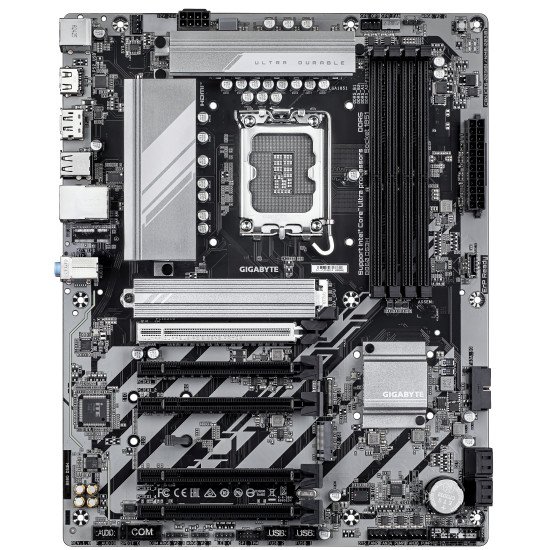 GIGABYTE B860 DS3H Carte mère - Processeurs Intel Core Ultra, VRM 8+1+2+2 phases, jusqu'à 9066MHz DDR5, 1xPCIe 5.0 + 1xPCIe 4.0 M.2, LAN 2,5 GbE, USB 3.2 Gen 2x2