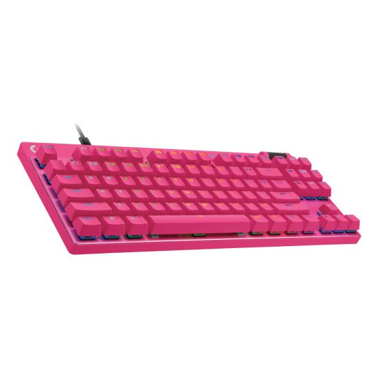 Logitech G PRO X TKL RAPID clavier Jouer USB AZERTY Français Rose