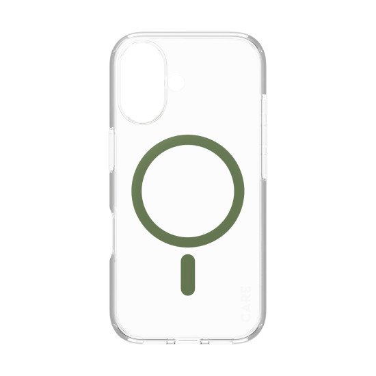 PanzerGlass CARE by PG Green MagSafe iPhone16 6.1 coque de protection pour téléphones portables Housse Transparent