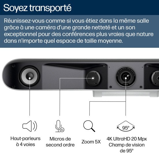 POLY Barre de visioconférence USB Studio V52