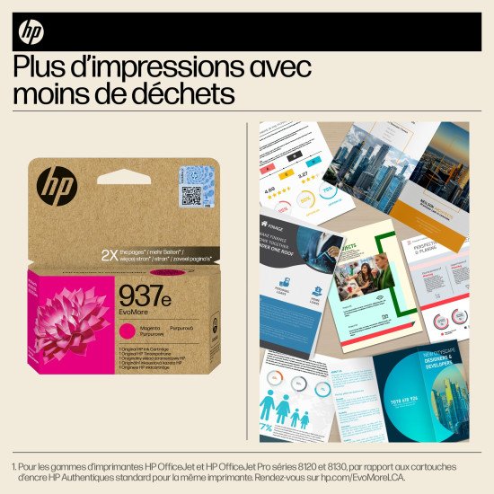 HP 937e Cartouche d'encre authentique Magenta EvoMore