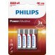 Philips Power Alkaline Batterie LR03P4B/10