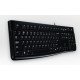 Logitech K120 Corded Keyboard clavier USB QWERTY Italien Noir